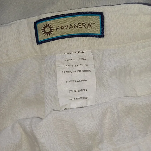 White Wide Leg Women's Pants - Lightweight Casual (Size XL) - Picture 5 of 5